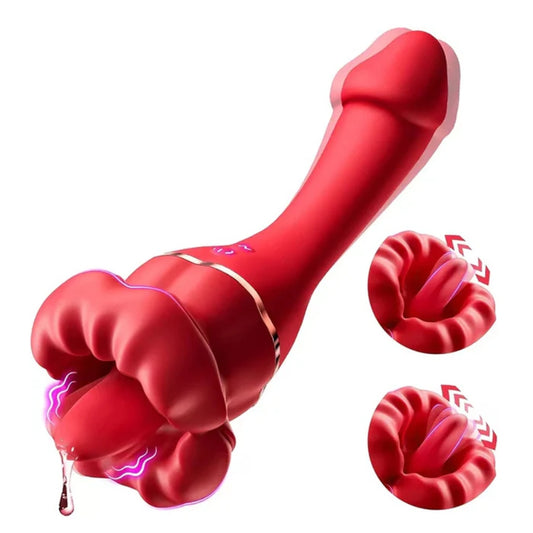 The Double-head Tongue Licking G-spot Vibrator