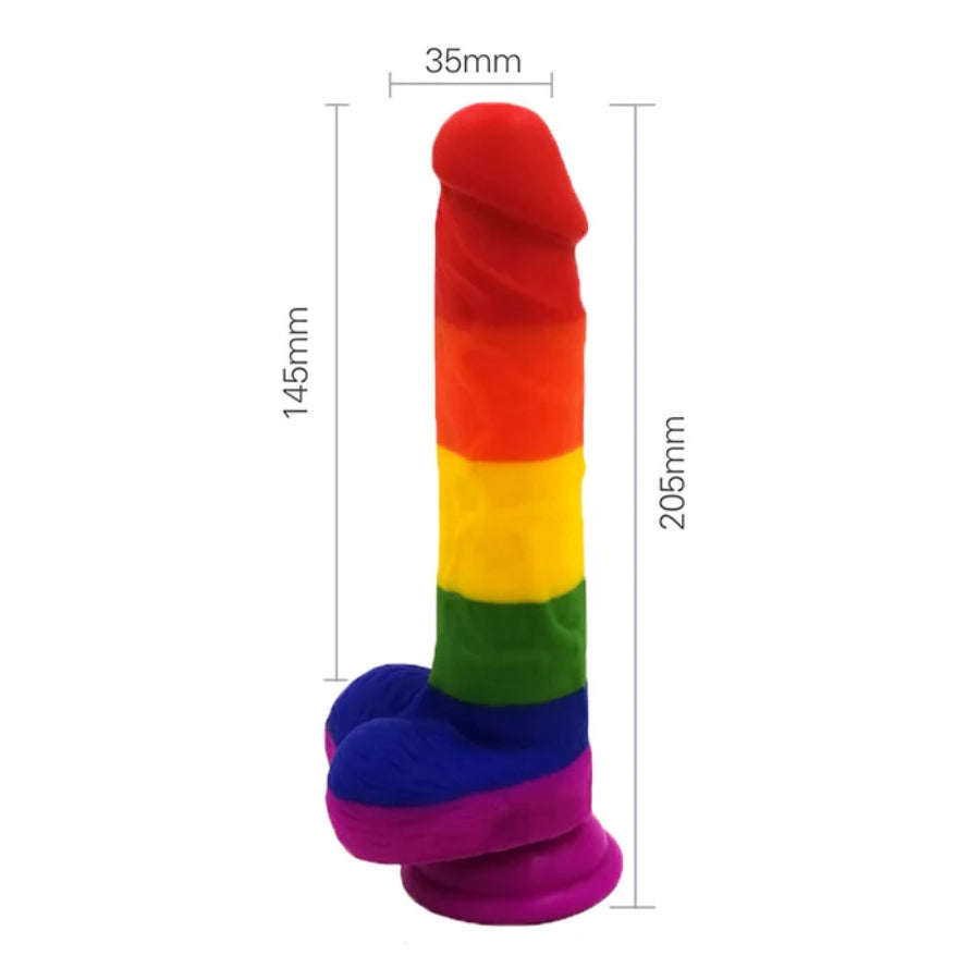 The Rainbow Silicone Dildo