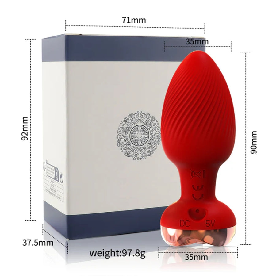 The Rose Vibrating Butt Plug