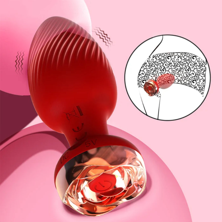 The Rose Vibrating Butt Plug