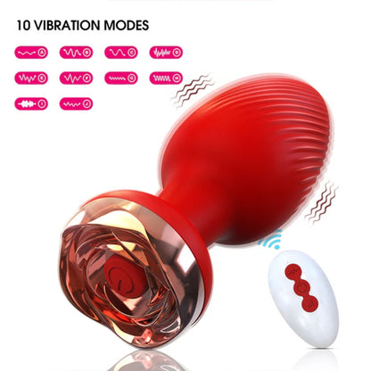 The Rose Vibrating Butt Plug