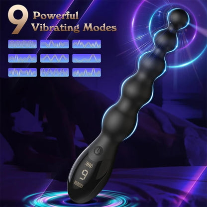 Vibrating Anal Beads with LED Display